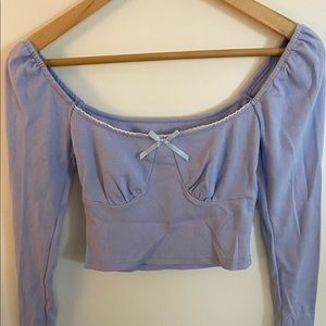Long Sleeve Bustier Top